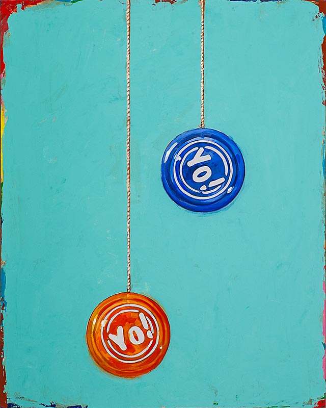 Yo Yo retro Pop Art painting by Los Angeles artist David Palmer