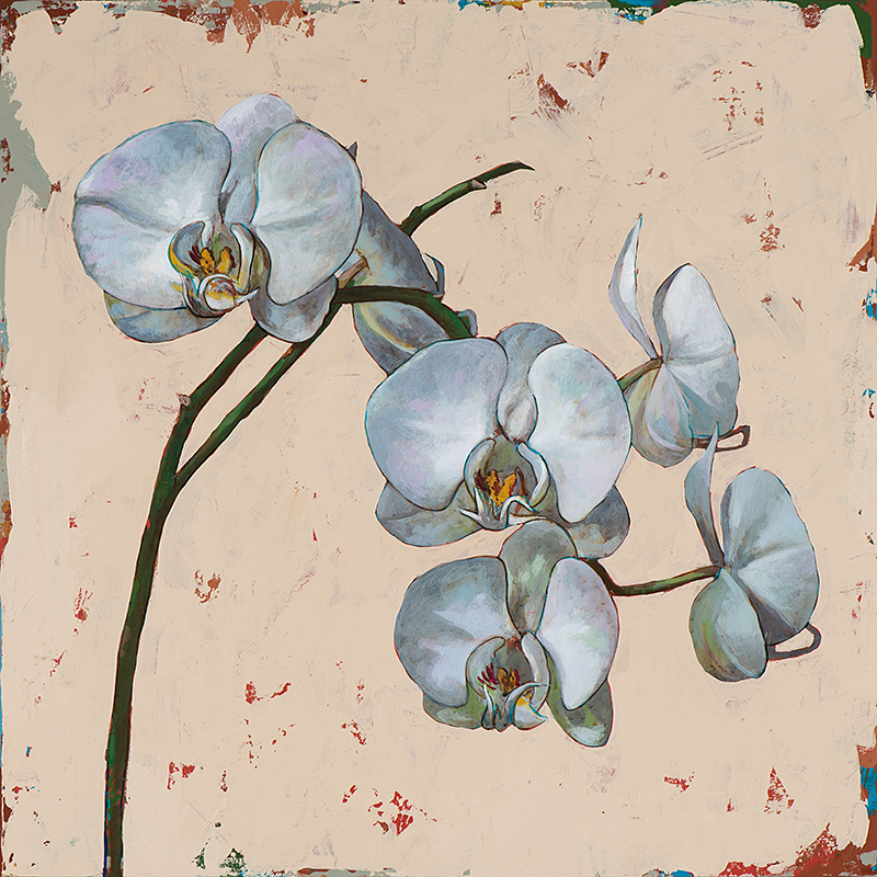 Flowers 13, painting by Los Angeles artist David Palmer, acrylic on canvas, art