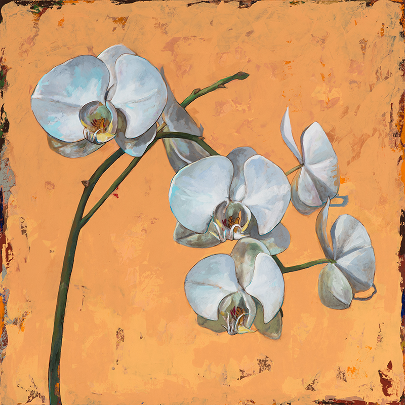 Flowers 8, painting by Los Angeles artist David Palmer, acrylic on canvas, art