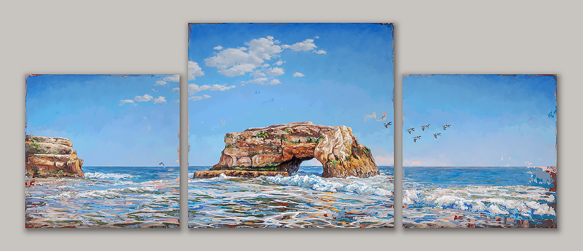Santa Cruz, painting by Los Angeles artist David Palmer, acrylic on canvas, art