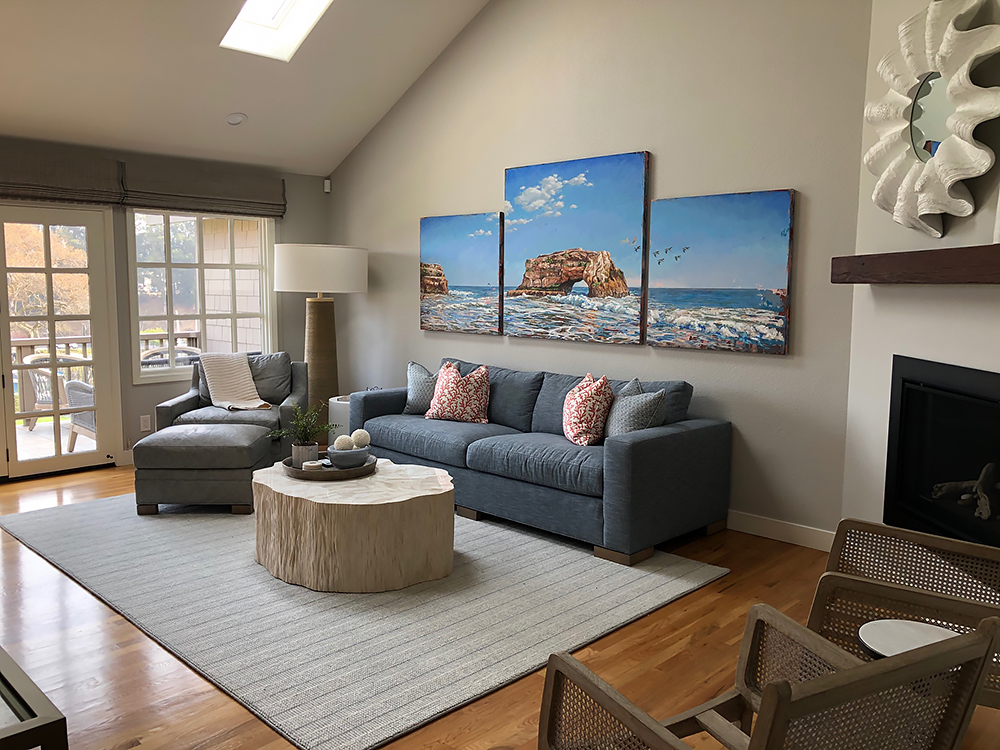 Santa Cruz, painting by Los Angeles artist David Palmer, acrylic on canvas, art