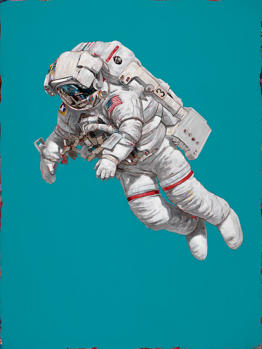 Major Tom 4, painting by Los Angeles artist David Palmer, acrylic on canvas, art