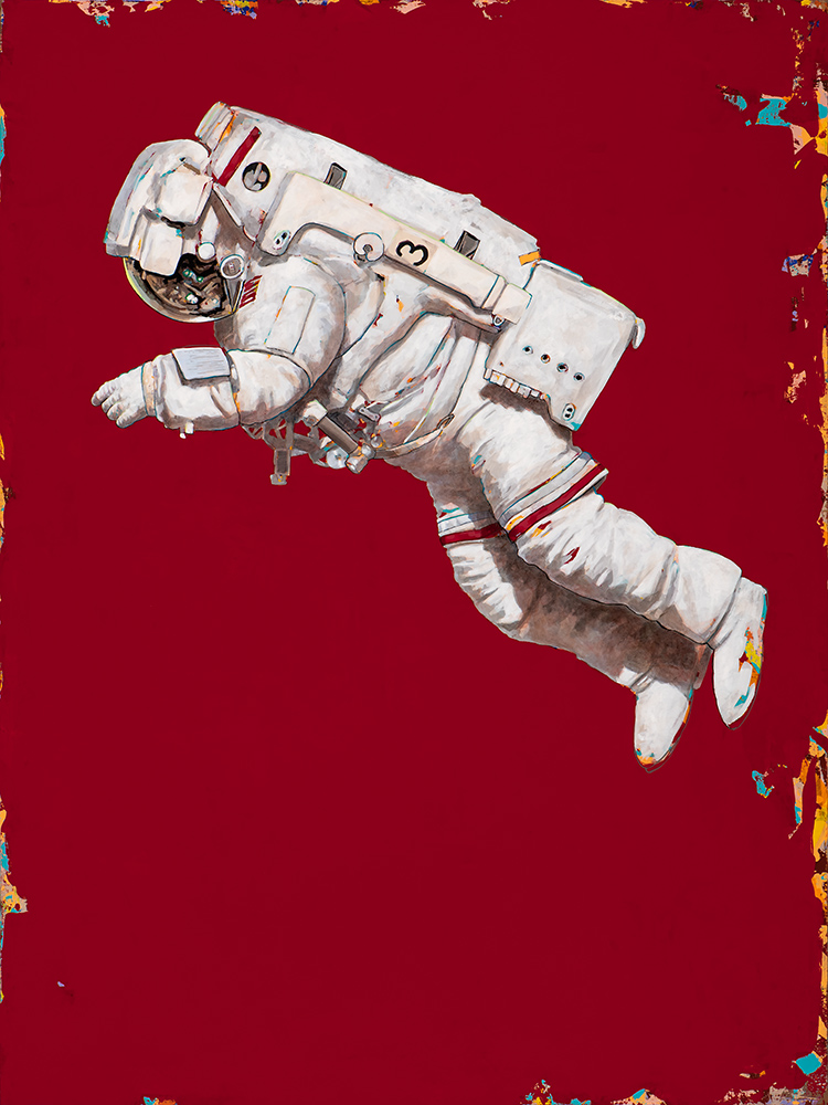 Major Tom 34, painting by Los Angeles artist David Palmer, acrylic on canvas, art