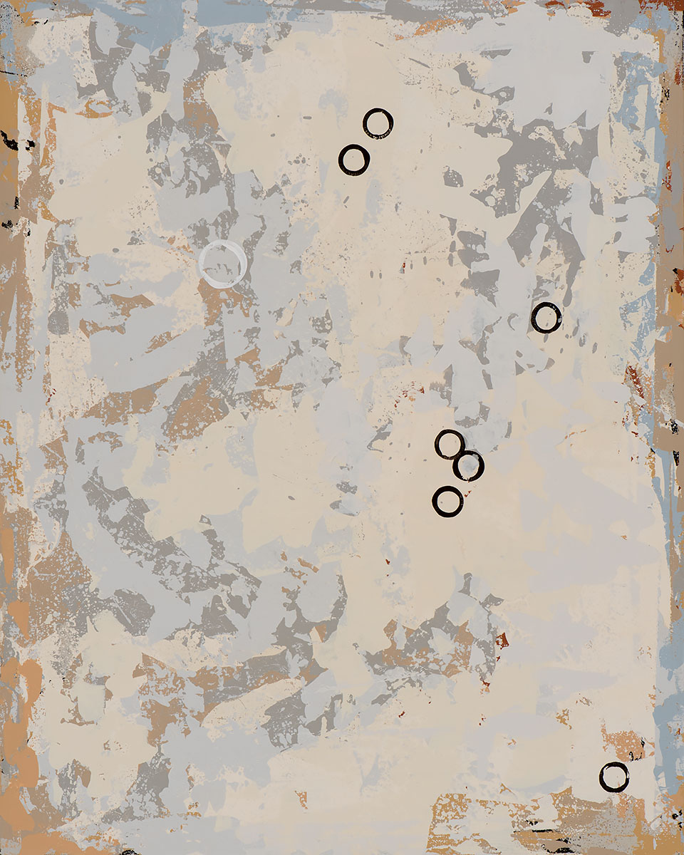 Music for Airports, painting by Los Angeles artist David Palmer, mixed media on canvas, art