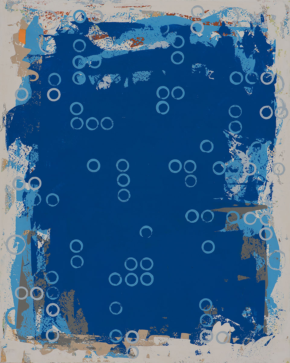 Music for Airports, painting by Los Angeles artist David Palmer, mixed media on canvas, art