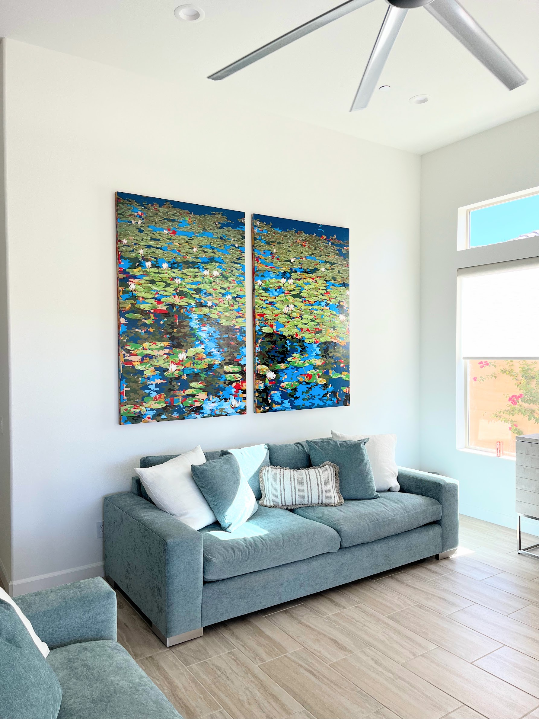 Show Me the Monet #6 installation, painting by Los Angeles artist David Palmer, acrylic on canvas, art