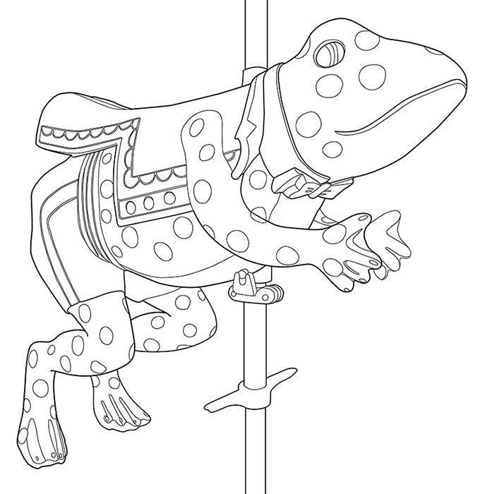 CAROUSEL: a Coloring Jones coloring book for adults