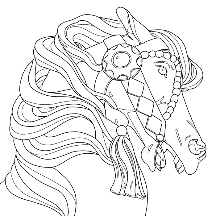 CAROUSEL: a Coloring Jones coloring book for adults