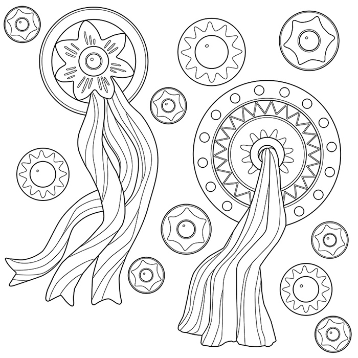 CAROUSEL: a Coloring Jones coloring book for adults