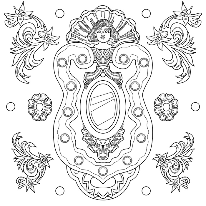 CAROUSEL: a Coloring Jones coloring book for adults