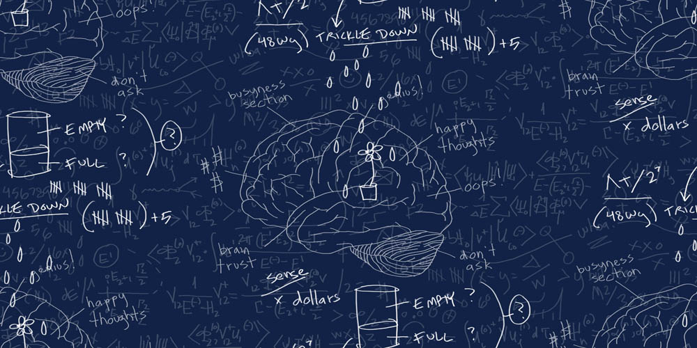Trickle Down chalkboard wallpaper by Los Angeles artist David Palmer for ROLLOUT