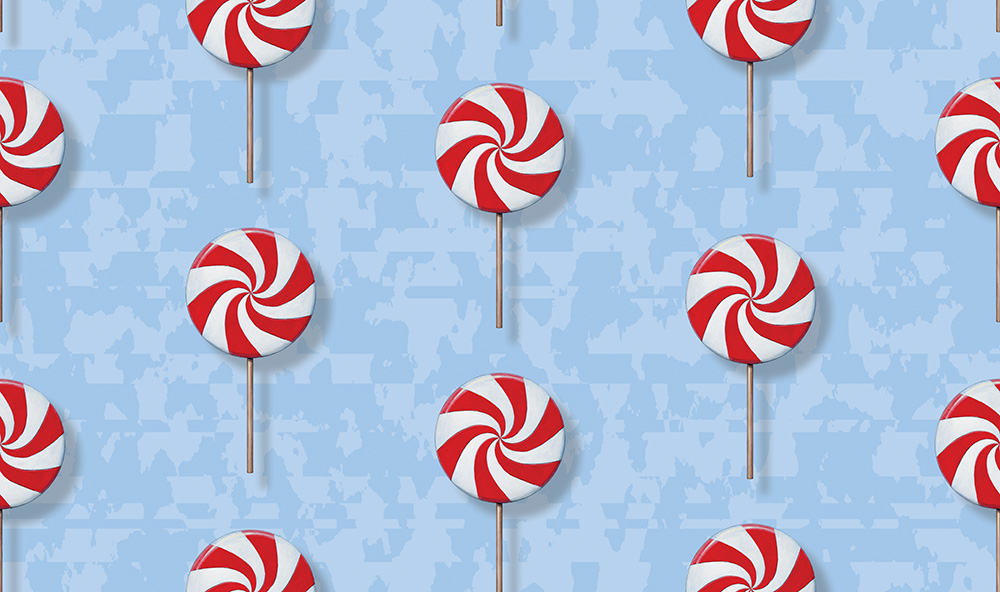 Pop Art 7 retro lollipop wallpaper by Los Angeles artist David Palmer for ROLLOUT