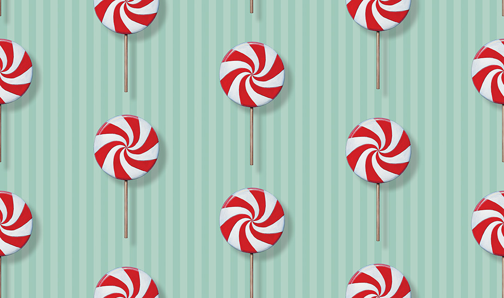 Pop Art 12 retro lollipop wallpaper by Los Angeles artist David Palmer for ROLLOUT